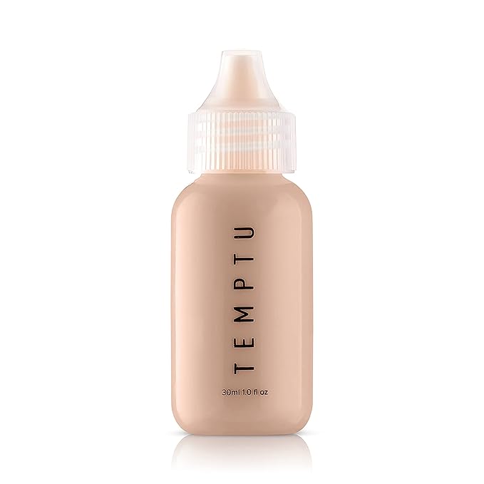 TEMPTU S/B Silicone-Based Airbrush Foundation: Professional Long-Wear Liquid Makeup, Sheer To Full Coverage For A Hydrated, Healthy-Looking Glow & Luminous, Dewy Finish On All Skin Types, 002 Blush Ivory, 1 Fl Oz