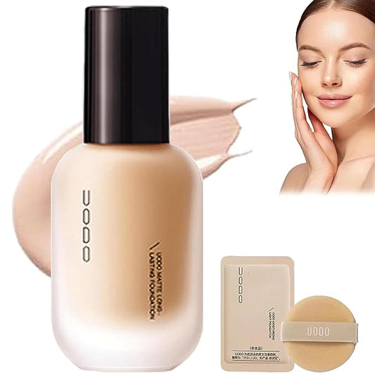 Uodo Liquid Foundation, Moisturizing Light Foundation, Matte Long Lasting Foundation, Base Uodo Liquid Foundation, Hydrating And Long-Lasting Foundation For All Skin Types (Oil control #W02, one size)