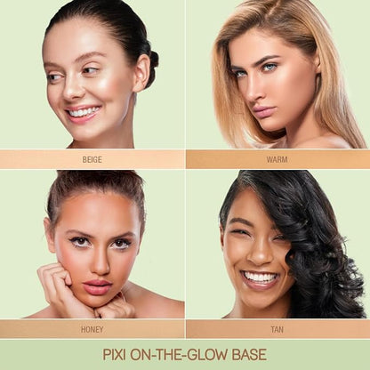 Pixi Beauty On-the-Glow Base| Tinted Moisturizer Foundation Stick | Honey: Medium, tan shade| 0.6 oz / 19g