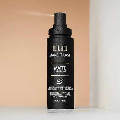 Milani Setting Spray + Primer, Make It Last Original - Natural Finish with Niacinamide for Hydration & Make It Last Matte- Oil Absorbing Charcoal Formula to Control Shine - 2 Pack
