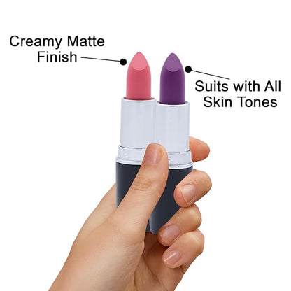 Matte Bullet Long Wear Lipstick - Vegan and Cruelty-Free - Smudge and Waterproof Matte Lipstick with Moisturizing Formula - All Day Comfort - (Petal Kiss #20)
