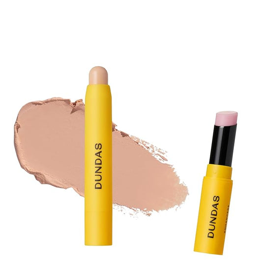 Dundas Undercover Enhancer Concealer Stick (Neutral Peach) and Lip Balm and Plumper for Lips, For All Skin Types, Gender Neutral