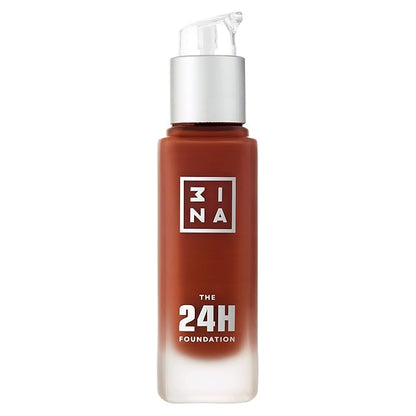 3INA The 24H Foundation 672-24H Long-Wearing Formula - Medium To High Buildable Coverage - Smooth Matte Finish - Expanded Shade Selection - Waterproof, Cruelty Free, Vegan Makeup - 1.01 Oz