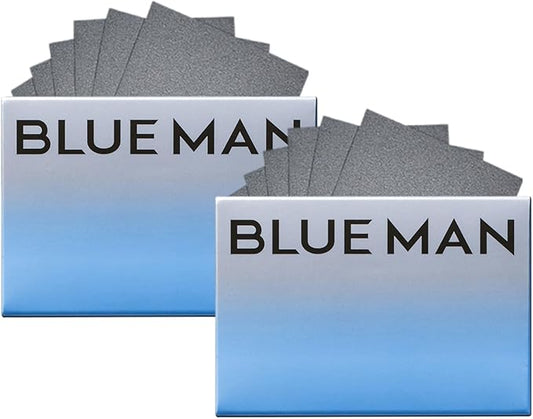 Facial Oil Blotting Paper for Men - 200pcs/2pk - Natural Oil-Absorbing Tissues with Bamboo Charcoal for the Face and Nose - Portable, Makeup Friendly Blotting Paper for Oily Skin Care