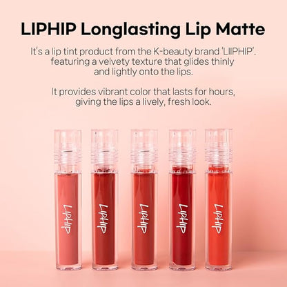 Matte Lip Tint #05 DEEP KISS (Cherish red)/ Velvet, Lip Matte Liquid lipstick, Superstay Tint with a Highly pigmented Color, Long Lasting Lip Stain