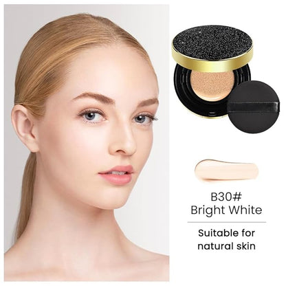 Air Cushion BB Cream Foundation, CC cream foundation, Moisturizing Concealer Long-Lasting, Cushion Foundation Full Coverage Self Adjusting for Mature Skin & All Skin Types (transparent white, 1)