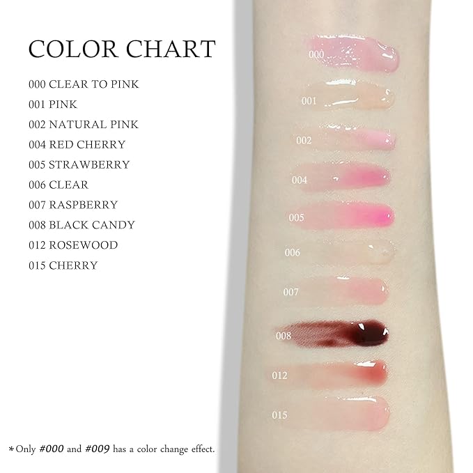 KYDA Hydrating Lip Glow Oil, Moisturizing Lip Oil, Glossy Transparent Plumping Lip Gloss, Tinted Lip Oil for Lip Care and Dry Lips-Black Candy