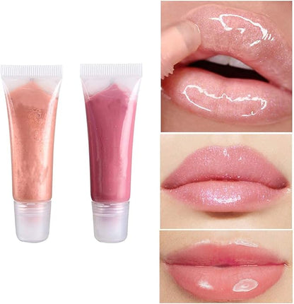 BlingKingdom 6pcs Lip Gloss Tubes 8ml Clear Soft Empty Lip Balm Containers Refillable Mini Cosmetic Tubes for Comestic Makeup and Travel Toiletries
