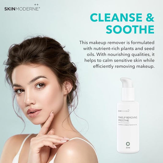 SKIN MODERNE++ Makeup Removing Smoothie - Gentle Cleansing & Makeup Removing Oil - Cleanses Skin - with Rosa Canina Flower Extract - Vegan & Plant-Based Skincare - 150ml