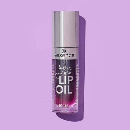 essence Hydra Kiss Lip Oil, Intense Hydration & Glossy Finish, Infused with Hyaluronic Acid, Vitamin E & Jojoba Oil, Vegan & Cruelty Free (05 | Midnight Mystery)