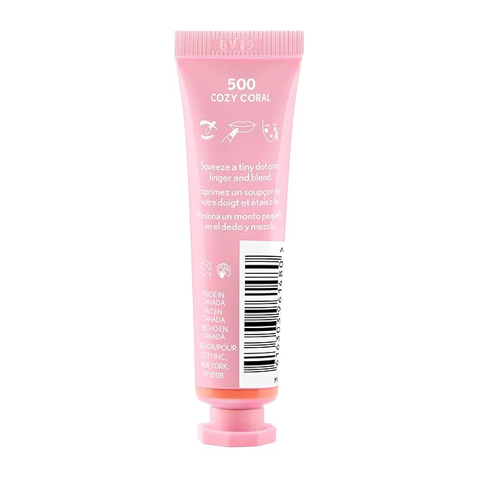 COVERGIRL Clean Fresh Dewy Tint 500 Cozy Coral, 3-in-1 Tint, Blendable Color For Eyes, Lips & Cheeks, 0.33 fl oz (Pack of 1)