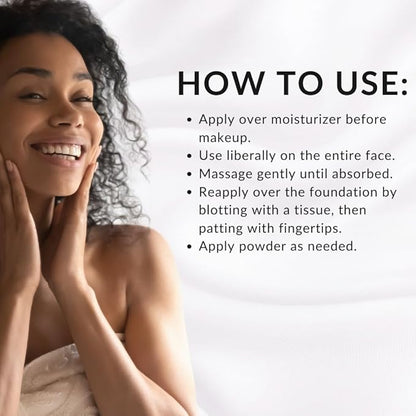 Shine Away Oil Blotting Primer by Flori Roberts, Long Lasting Oil and Shine Control, Flawless Complexion for Women of Color or Darker Skin Tones