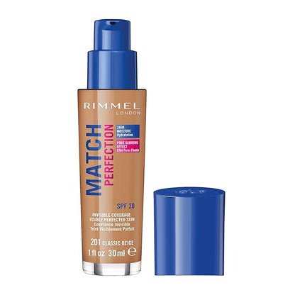 Rimmel London Match Perfection Foundation Spf20 201 Classic Beige 30ml