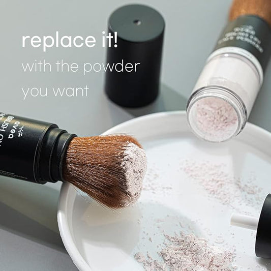 AVEA Brush On Face Powder | Daily Mineral Powder | face powder that absorbs oily skin. | Makeup Fixer Powder | Korean Skin Care l 0.141 Oz