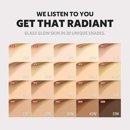 TIRTIR Mask Fit Aura Silver Cushion Foundation | Semi-glow Finish, Natural Coverage, Moisturizing, Lightweight, Korean cushion foundation (#33C Hazel, Full Size, 0.63 Fl Oz)