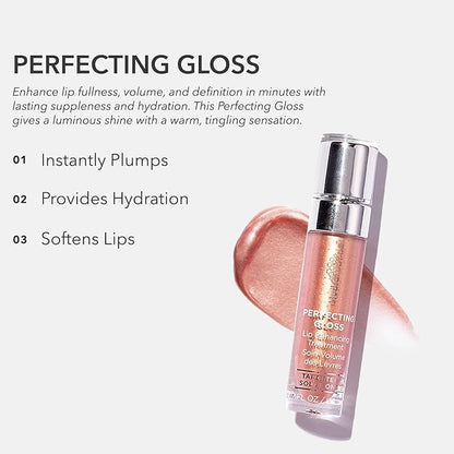 HydroPeptide Perfecting Gloss, Lip Enhancing Treatment, Long-Lasting Volume and Hydration, Nude Pearl, 0.17 Ounce