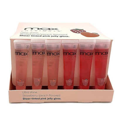 Cherimoya 6Pack MAX Makeup Lip Polish (Strawberry/Peach)