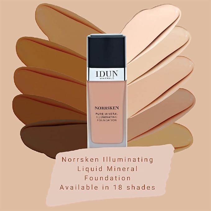 Liquid Norrsken Foundation - Silky Smooth Coverage - Luminous, Dewy Finish for Dry and Dull Skin - Water Resistant and Vegan Makeup - 219 Sigrid - Warm Olive Beige - 1.01 oz