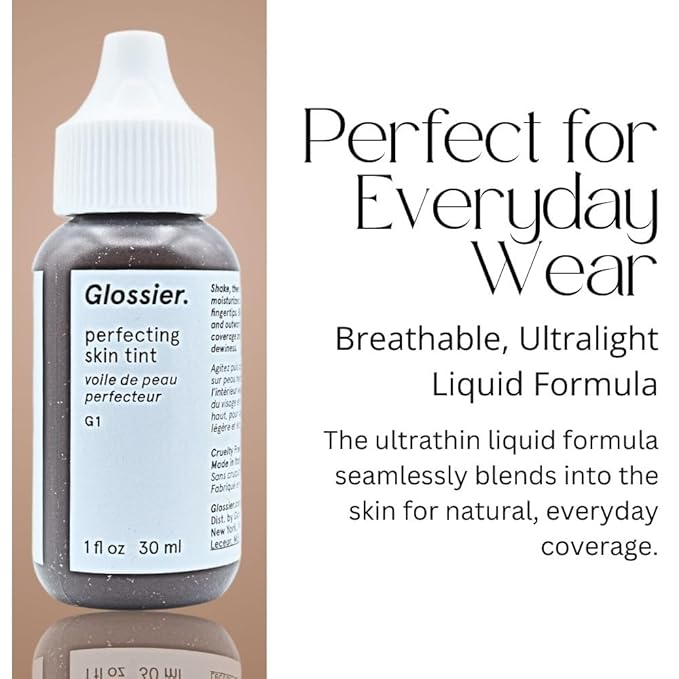 Glossier Perfecting Skin Foundation Tint for Dewy Sheer Coverage - G1 - Deepest 1 oz / 30 mL