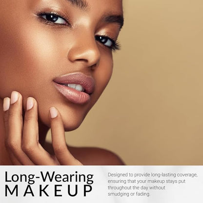 Cream To Powder Foundation by Flori Roberts, Full Coverage for Women of Color or Deeper Skin Tones, Long Lasting Makeup, Matte Finish, Covers Uneven Complexion and Hides Imperfections, 0.30 oz