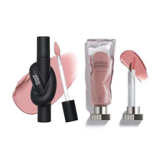 Pink Poise Duo | Objet Liquid #11 Poise & Tie-Up Cover Tint #03 Pink Step, Soft Matte Base Lip Stain, Korean Makeup