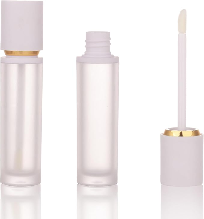 COSIDEA 30 PCS Empty White thick Lip Gloss Tubes 8ml lipgloss Tube with Wand Applicator for Lip oil tint bottles container
