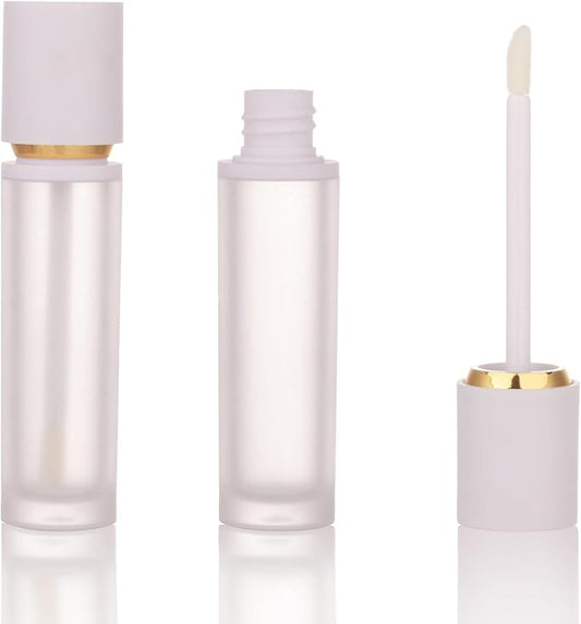 COSIDEA 30 PCS Empty White thick Lip Gloss Tubes 8ml lipgloss Tube with Wand Applicator for Lip oil tint bottles container