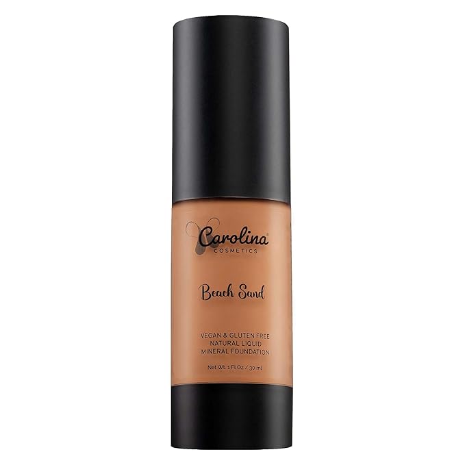 Foundation in Beach Sand Shade Plant-Based - Hydrating, Pore-Minimizing & Buildable Coverage - Vegan, Non-GMO, Paraben-Free - 1oz