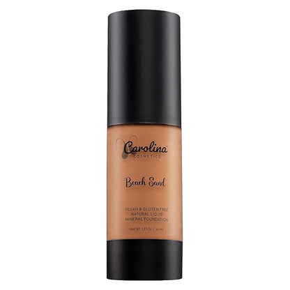Foundation in Beach Sand Shade Plant-Based - Hydrating, Pore-Minimizing & Buildable Coverage - Vegan, Non-GMO, Paraben-Free - 1oz
