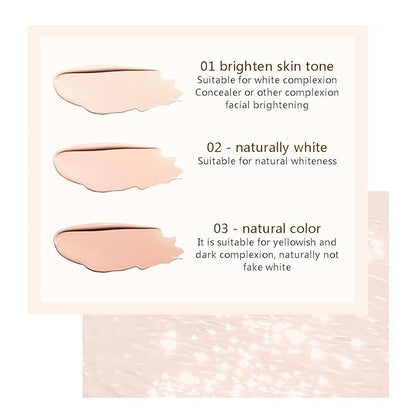 2 in 1 Foundation Anti-Wrinkle Concealer with Built-in Brush, Novo Foundation and Concealer Double Head Makeup Stick, Waterproof Long Lasting Anti-Wrinkle Concealer Foundation (3Pcs-Mix)