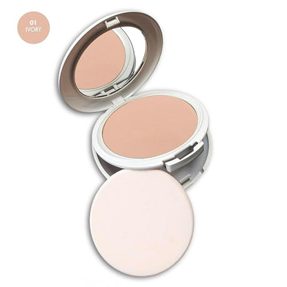 Radiant Professional Face Powder Photo Ageing Protection SPF 30 Advanced Compact Powder UVA & UVB Protection Long Lasting, Sweat-Proof Matte Press Powder Oil Control & Anti-aging Action (Warm Ivory)