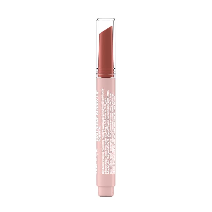 Neutrogena High Shine Glossy Lip with Maracuja Oil + Vitamins & Antioxidant Vitamin E, Nourishing Glossy Lip, Non-Retractable, Pigmented For Buildable Color, Rose Petal, 0.07 oz