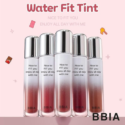 BBIA Water Fit Tint - Extreme Persistence Long-Lasting Watery Glow Fixing Tint Lightweight High Pigment Clear Colors Non-Smudging Glowy Finish Korean Daily Lip Makeup (04 FEELING CHOCO, Pack of 1)