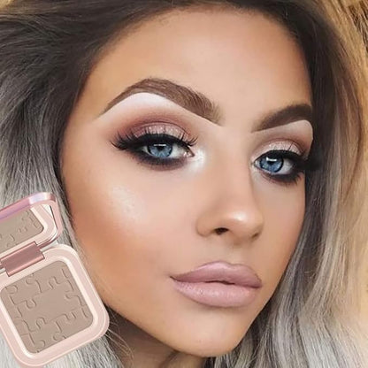 Mysense Single Contour Powder Palette + Shimmer Highlighter Makeup Powder Palette for Sculpted & Three-Dimensinal Face Makeup