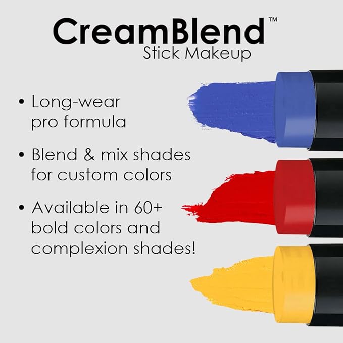 Mehron Makeup CreamBlend Stick | Face Paint, Body Paint, & Foundation Cream Makeup | Perfect for Halloween .75 oz (21 g) (Pastel Green)