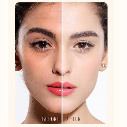 2 In 1- Luxury Anti-Wrinkle Foundation Stick, Korea Flawless Eraser Foundation Stick With Brush, Contour Stick Foundation Face Stick, Makeup Eraser Korean Foundation Stick (Brilliant White + Natural)