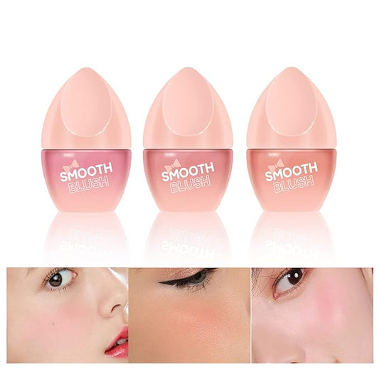 3 Pack Liquid Blush Set, Rose Blush, Light Pink Blush, Tangerine Orange Blush for White Fair Skin, Daughter Teen Girls Gift Idea, Vegan & Cruelty-Free, 0.28fl.oz /8ml (#01#02#03)