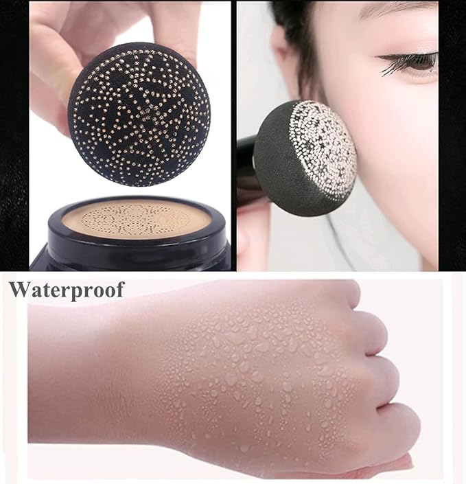 Mushroom Head Air Cushion CC Cream, Mushroom Head Air Cushion BB Cream/Air Cushion CC Cream/Concealer Long Lasting Nude Makeup Foundation,Oil Control, Moisturizing Air BB Cream