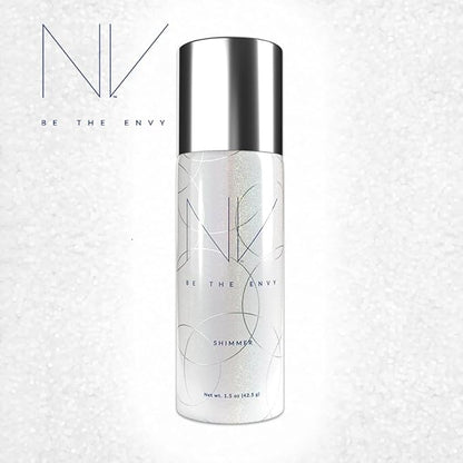 NV Perfecting Mist Shimmer Buildable Coverage Professional Airbrush Makeup with Plant-based Stem Cell Polypeptides, Vitamins A, D, E and Aloe, 1.5 ounces. SHIMMER