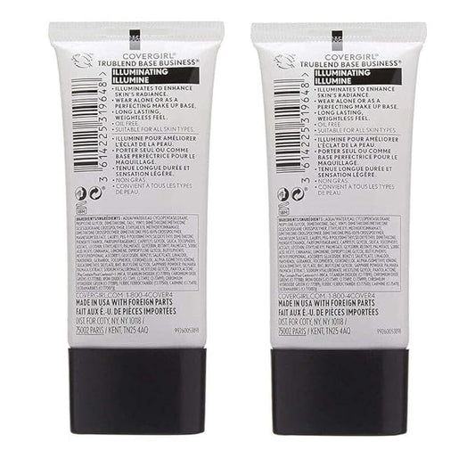 Pack of 2 CoverGirl Trublend Base Business Skin Primer, Illuminating