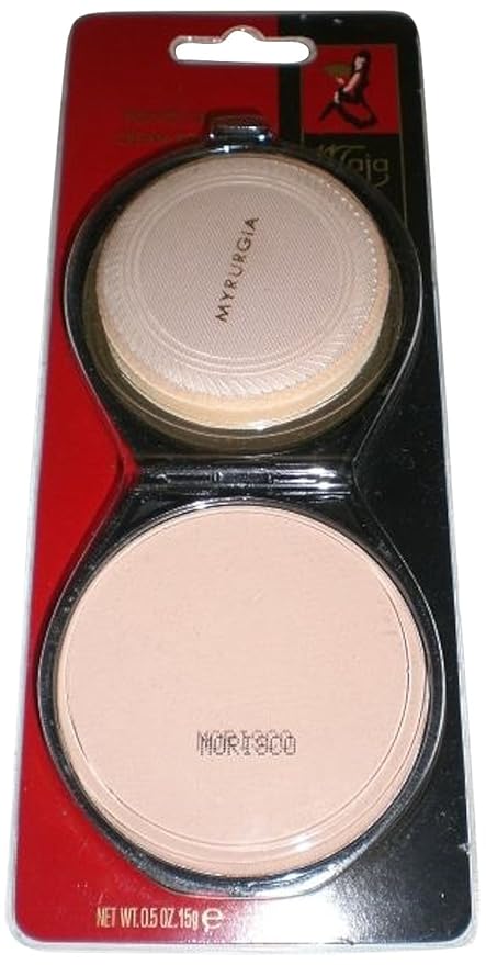 Morisco Maja Pressed Powder| Delicately Scented Pressed Powder, Mirror and Tassel Compartment for Flawless Skin; 0.53 Ounces