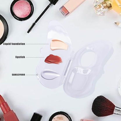 Professional Makeup Mixing Palette Butterfly Foundation Palette, Acrylic Palette Art Nail Palette Pigment Transparent Makeup Palette with Spatula Makeup Nail Art Palette (Clear 1 Pack)
