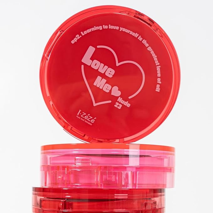 IZEZE Love Me Cushion 0.49 oz, 14g (#21 Light Nude) | Glow Finish, High Coverage, Makeup Cushion for All Skin Types
