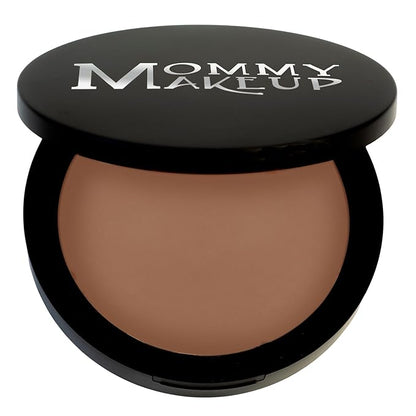 Mineral Dual Powder - 4-in-1 Pressed Mineral Foundation with SPF 15 for Flawless Glow - Oil-Free, Talc-Free, Gluten-Free, 0.45 oz (Puddin' - Dark) by Mommy Makeup