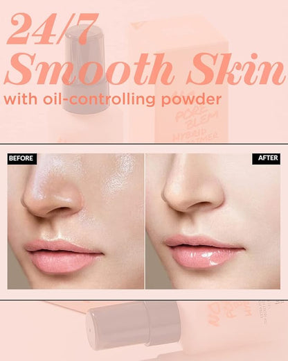 TOUCH IN SOL No Poreblem Hybrid Primer + Redness Correcting Base Set - Extra Pore Covering Matt Finish Sebum and Shine Control - Tone Neutralizing before Foundation, 1.01 + 1.01 fl.oz.