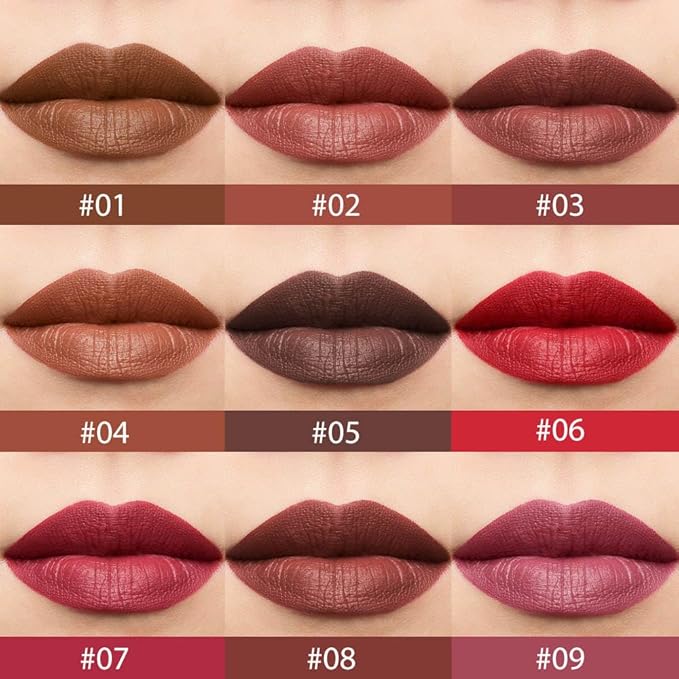 Sculpting Matte Lip Liner pencil,Gradient Matte Lipstick Crayon,Smooth Creamy Texture lip Pencil, Waterproof Smudge Proof Lipstick Pencil,Highly Pigmented Lip Makeup,Vegan Beauty.03#+08#