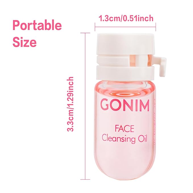Makeup Remover Cleansing Oil Travel For Face With Squalane & Rose Hip Skincare-Pore blackhead Minimizer,Waterproof Mascara,Speedy Hydrating Travel Mini Oil Cleanser Capsules For Women 20caps