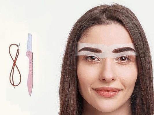 24 fashion styles of reusable eyebrow templates to help women draw eyebrows, 3-5 minute eyebrow makeup tools