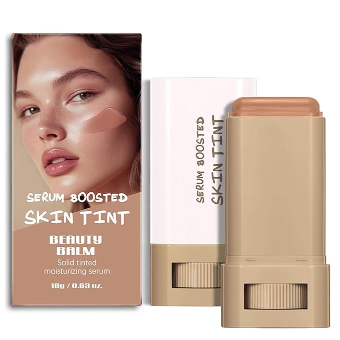 Beauty Balm Serum Boosted Skin Tint – Hydrating Tinted Moisturizer, Lightweight Solid Tinted Foundation Stick for Flawless, Sheer to Medium Coverage, Radiant & Dewy Finish, All-Day Wear (6#, 1)