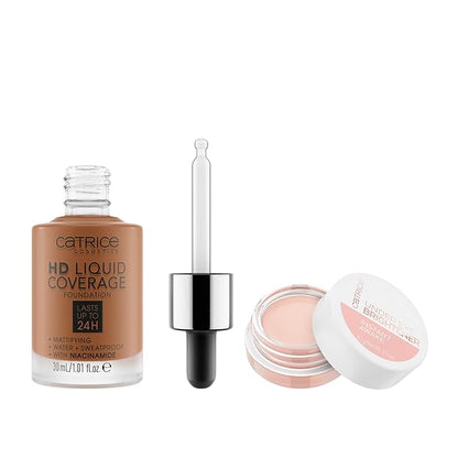 Catrice | HD Liquid Coverage Foundation 85 & Under Eye Brightener 10 Light Rose | Full Coverage Makeup | Vegan & Cruelty Free